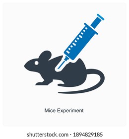 Mice or rat experiment icon concept