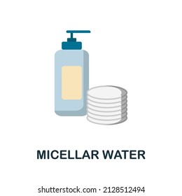 Micellar Water flat icon. Colored element sign from cosmetics collection. Flat Micellar Water icon sign for web design, infographics and more.