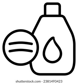 micellar water icon with outline style and pixel perfect base. Suitable for website design, logo, app and UI. Based on the size of the icon in general, so it can be reduced.