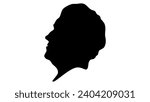 Michel Ney, black isolated silhouette
