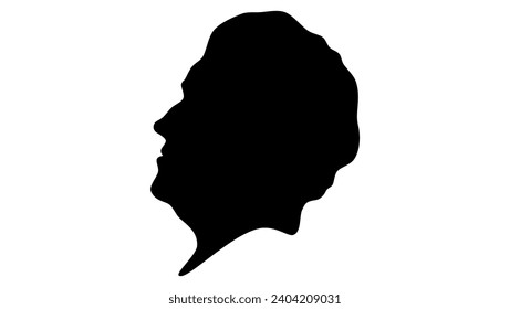 Michel Ney, black isolated silhouette