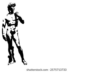 Michelangelo David Statue Sketch Drawing