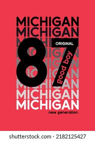 michigan good boy,t-shirt design fashion vector