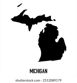 Michigan-Karte. Abstraktes Design, Vektorgrafik