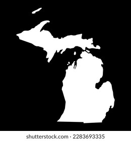 Mapa de Michigan, estados unidos de américa. Icono de concepto plano, ilustración vectorial.