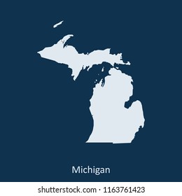 Michigan map vector