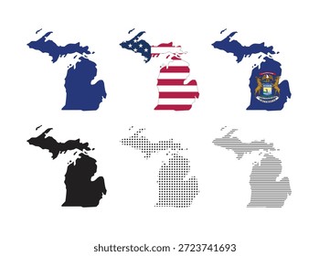 Mapas de Michigan en varios tipos
