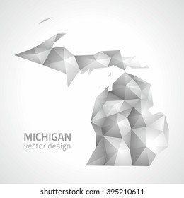 Michigan polygonal vector map
