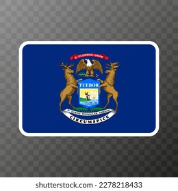 Michigan-Staatsflagge. Vektorgrafik.