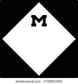Michigan State Highway Marker Blank Template Design Vector