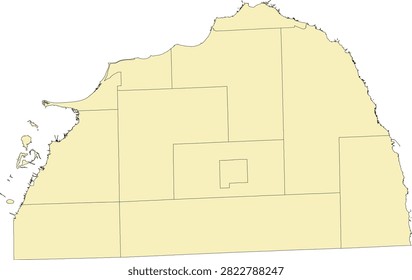 Michigan State Huron County vector Census Tract polygon based on Tiger 2020 Census Data