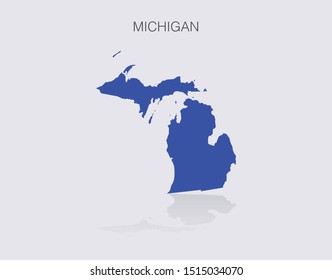 Michigan State Map Outline Infographics News Stock Vector (Royalty Free ...