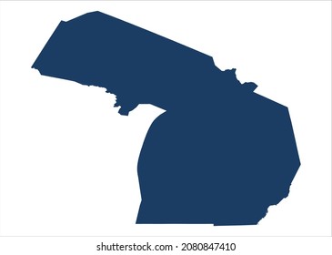 Michigan State of USA map vector illustration on white background