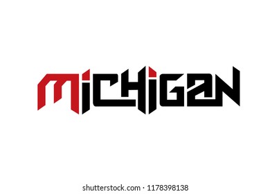 Michigan typography design vector, for t-shirt, poster and other uses