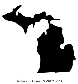 Mapa de Michigan USA. Imagen de Vector