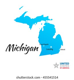 Michigan USA State Map