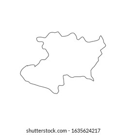 Hidalgo Outline Map Mexico State Stock Vector (Royalty Free) 1305535642