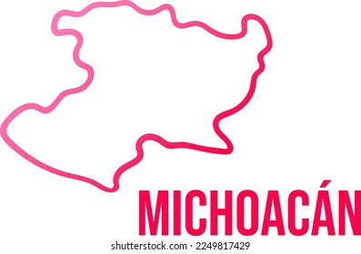 Michoacan state linear gradient map