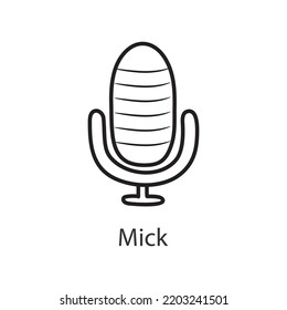 Mick Outline Icon Design illustration. Music Symbol on White background EPS 10 File