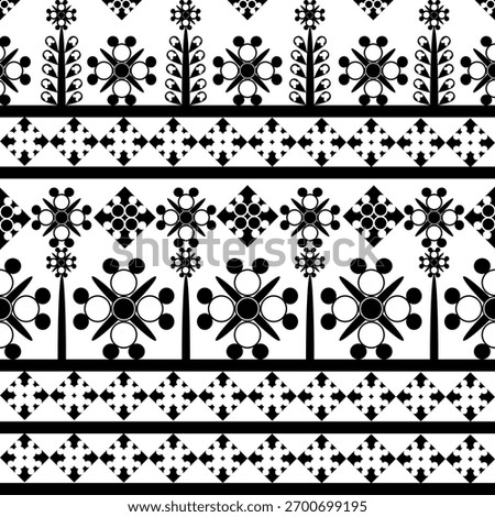 Mickey Floral Geometric Seamless Pattern