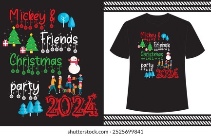 Mickey Amigos Festa de Natal 2024 t shirt design