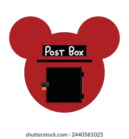 Mickey Mouse post box illustration