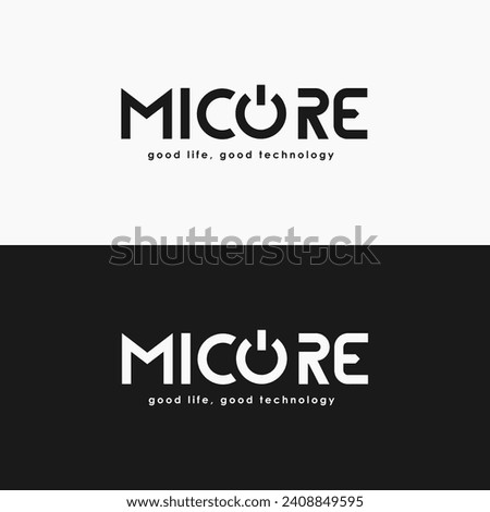 Micore logo vectors. Premium logo for technology gadget or item. New logotypes in 2024.