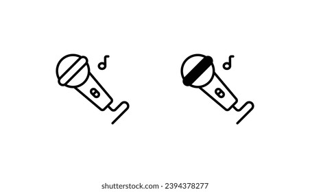 Diseño de iconos Micorofónicos con ilustración de fondo blanco