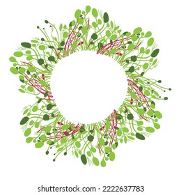 Micrigreen leaves frame for your design
