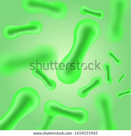 Micro bacterium and therapeutic bacteria organisms. Biology, Science background. Microscopic bacteria