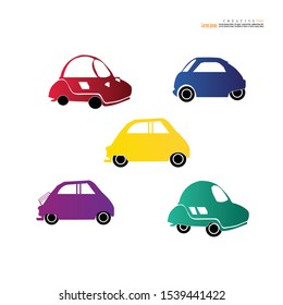 micro car icon on white background.Transportation icon.Vector illustration.eps10.             