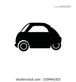 micro car icon on white background.Transportation icon.Vector illustration.eps10.             