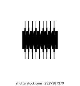 Micro Chip Icon. Circuit Symbol.