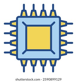 Micro chip icon isolated on white background