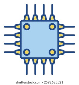 Micro chip icon isolated on white background