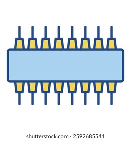 Micro chip icon isolated on white background