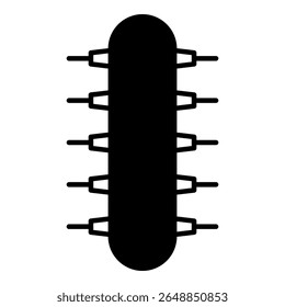 Ícone de microchip isolado no fundo branco