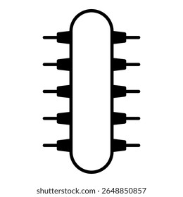 Ícone de microchip isolado no fundo branco