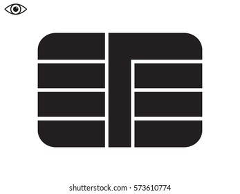 micro chip, icon, vector illustration eps10