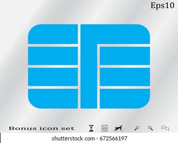 micro chip, icon, vector illustration eps10