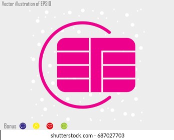 micro chip, icon, vector illustration eps10
