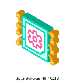 micro chip isometric icon vector. micro chip sign. isolated symbol illustration
