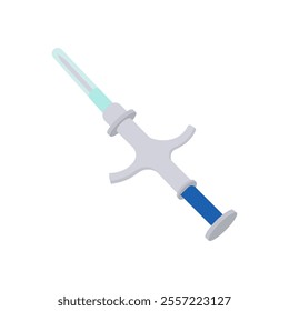 Micro Chipping Syringe, Veterinary Flat Vector Illustration