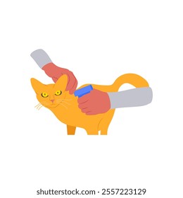 Micro Chipping, Veterinary Flat Vector Illustration