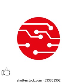micro circuit icon, vector illustration EPS 10