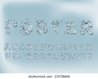 micro dot paper cutout font