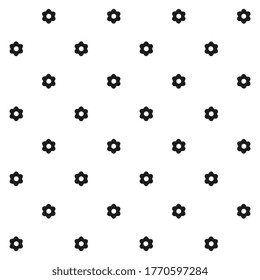 Micro flowers pattern cute tiny graphic floral motif black and white template. Polka dot style delicate allover print block for apparel textile, fashion garment, wrapping cloth, polo t shirt.