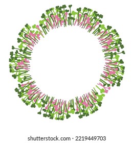 Micro green frame illustration for your design