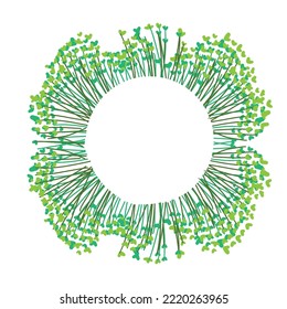 Ilustración de marco micro verde para su diseño
