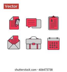 Micro icon set for business